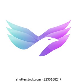 Icono del águila volante logotipo moderno estilo vectorial