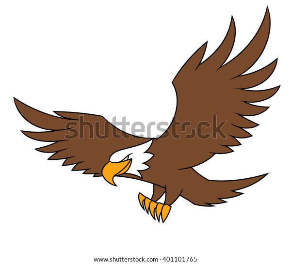 Flying Eagle Illustration Stock Vector (royalty Free) 401101765