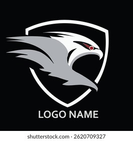 Ilustração do projeto do logotipo da Águia Voadora