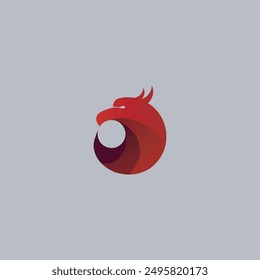 Flying eagle logo design. Vector illustration. Stylized bird logotype.