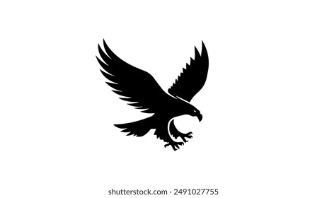 Flying eagle logo design. Eagle logo for your business. Flying bird logo