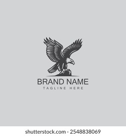 Flying eagle logo design. Eagle logo for your business. Flying bird logo
