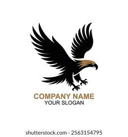 Flying eagle logo design. Eagle logo for your business. Flying bird logo