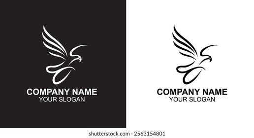 Flying eagle logo design. Eagle logo for your business. Flying bird logo