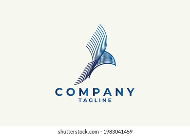 flying eagle logo. suitable for any business.