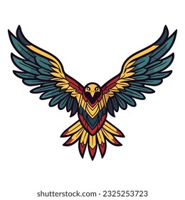 Flying Eagle logo vector clip art illustration