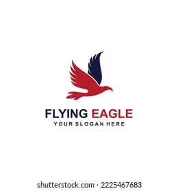 Flying eagle logo - vector illustration, emblem Flying eagle logo on white background, Suitable for your design need, logo, illustration, animation, etc.