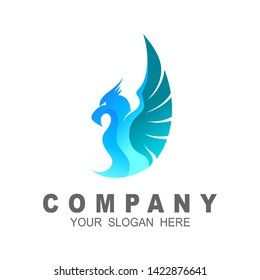 flying eagle logos, design logo vector