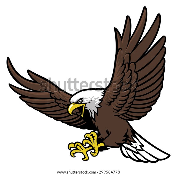 Flying Eagle Mascot Stock Vector (Royalty Free) 299584778