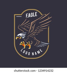 Flying Eagle Mascot Illustration