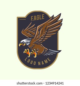 Flying Eagle Mascot Illustration