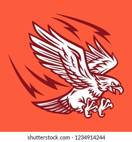 Flying Eagle Mascot Illustration