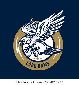 Flying Eagle Mascot Illustration