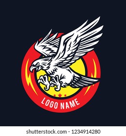 Flying Eagle Mascot Illustration