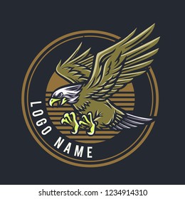 Flying Eagle Mascot Illustration