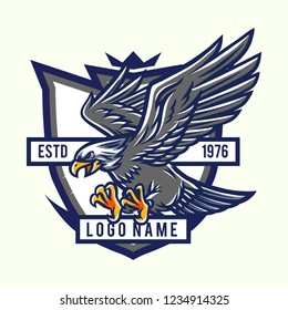 Flying Eagle Mascot Illustration
