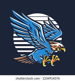 Flying Eagle Mascot Illustration