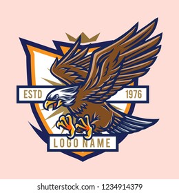 Flying Eagle Mascot Illustration