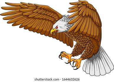 Flying eagle mascot logo cartoon