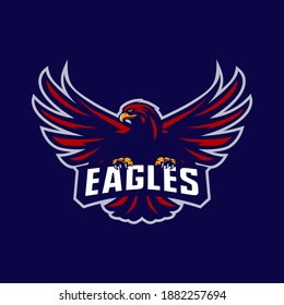 Flying eagle mascot logo template