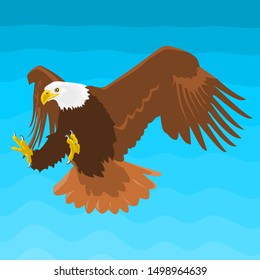 flying eagle and ready to atack image vector