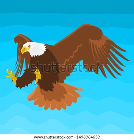 flying eagle and ready to atack image vector