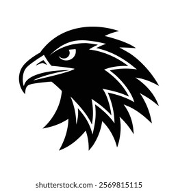 Flying eagle silhouette clip art icon vector design