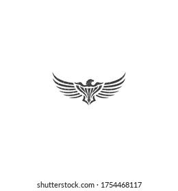 the flying eagle silhouette logo with a classic feel

