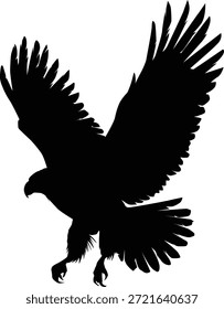 Flying eagle silhouette representing freedom, focus, and strength.