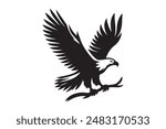  Flying Eagle silhouette vector  illustration