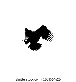 flying eagle silhouette vector illustration