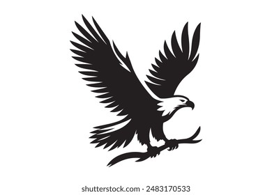  Flying Eagle silhouette vector  illustration