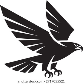 Flying Eagle Silhouette Wildlife Vektor Kunst