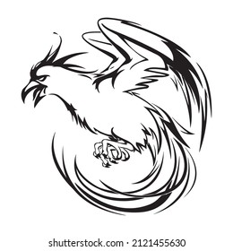 flying eagle soaring vector illustration claws and power flat icon for logos