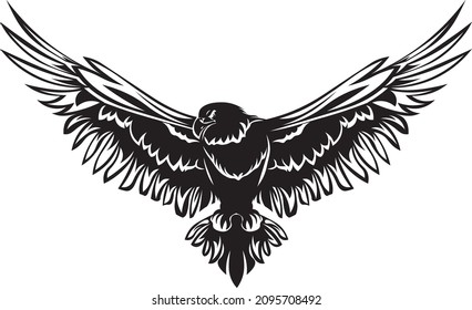 Flying eagle SVG design for t-shirts, logos, prints, wall art svg