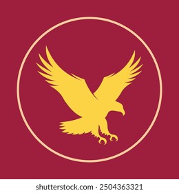 Fliegender Adler trendy Symbol gelernt abstrakte Vektorgrafik bunte Kunstwerk schöne design.eps
