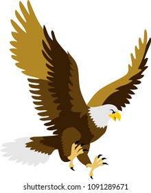 Flying Eagle Vector Stock Vector (Royalty Free) 1091289671