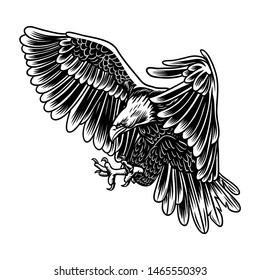 flying eagle vector design illustration