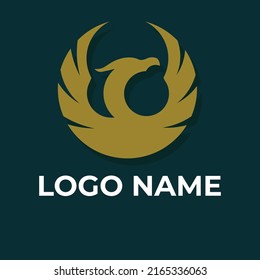 The flying eagle. Vector emblem