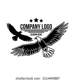 Der fliegende Adler. Vektoremblem., Firmenlogo, Himmel König, Adler, Adlerlogo
