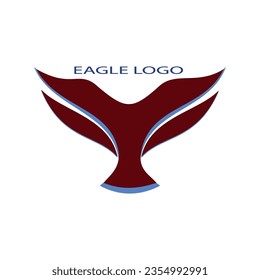 Flying eagle vector icon for company and commonity template