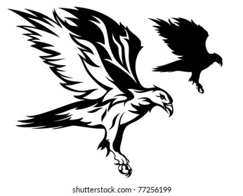 flying eagle vector illustration