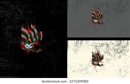 flying eagle vector illustration mascot design