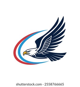  flying eagle vector logo illustration