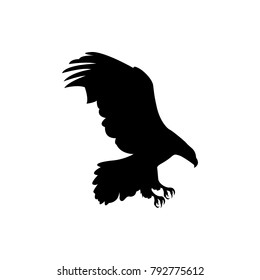 flying eagle vector silhouette