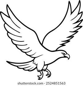 Flying Eagle Vector style illustration