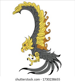 The flying eagle. Vektor Illustration