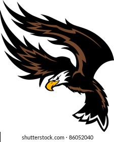 Flying Eagle Wings Mascot Design