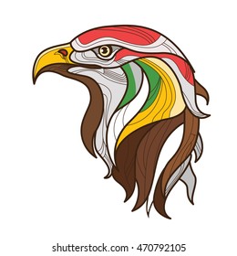 Flying Eagle with Wings and Talons Graphic Mascot Vector Image