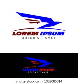 Flying eagles for mascot or emblem design. Vector illustration. Logo for business, sport, web site